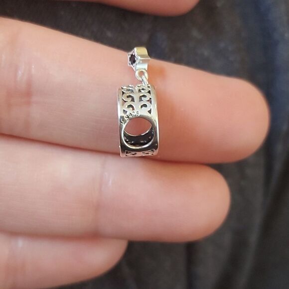 925 Silver Moon & Star Charm - Picture 7 of 8